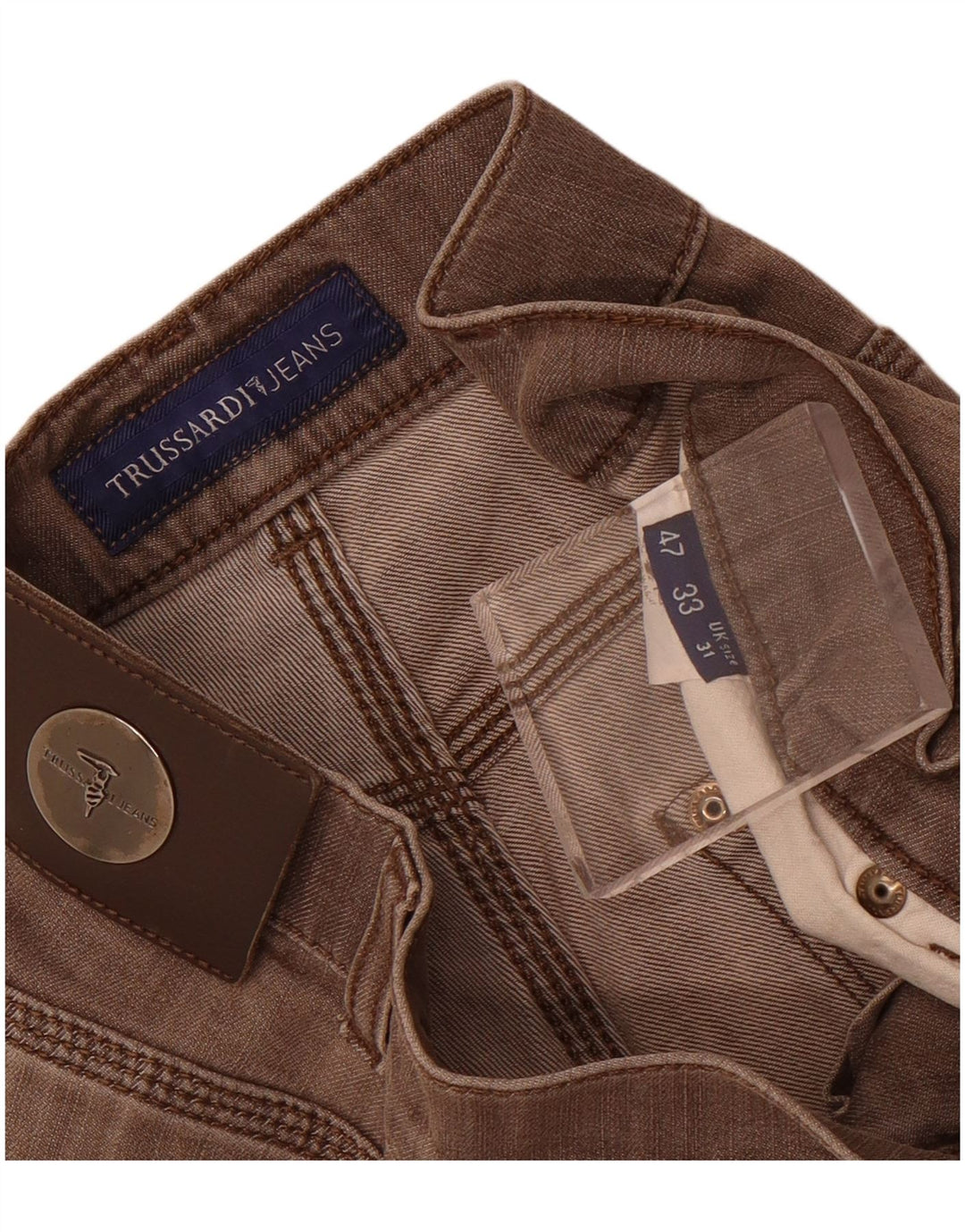 Trussardi Blugi Slim pentru bărbați IT 47 Small W31 L29 Gri
