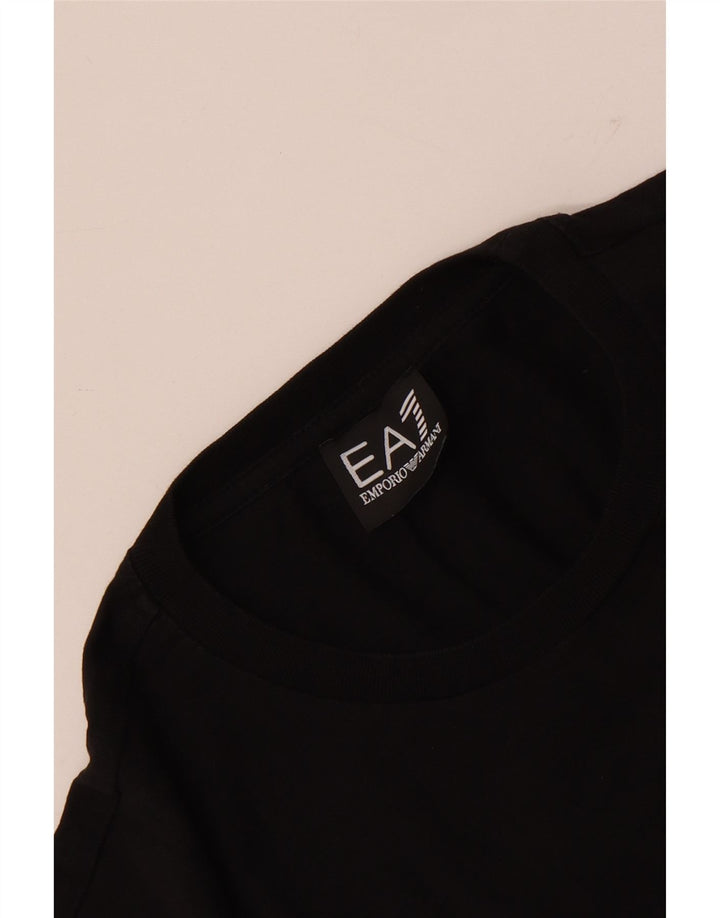 Tricou grafic pentru bărbați Emporio Armani Top Mediu Negru