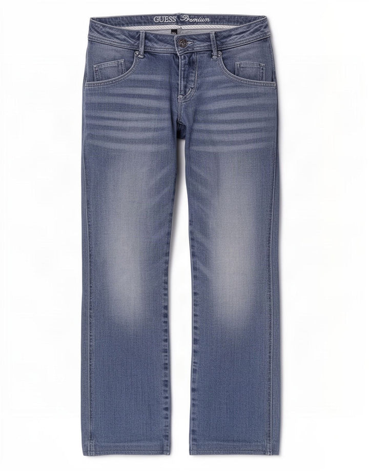 Blugi drepte pentru femei Guess W29 L27 Bumbac albastru
