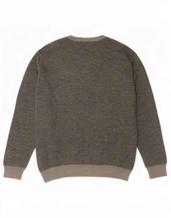 Pulover pentru bărbați Rodes cu decolteu în V, XL, gri Argyle/Lână diamant