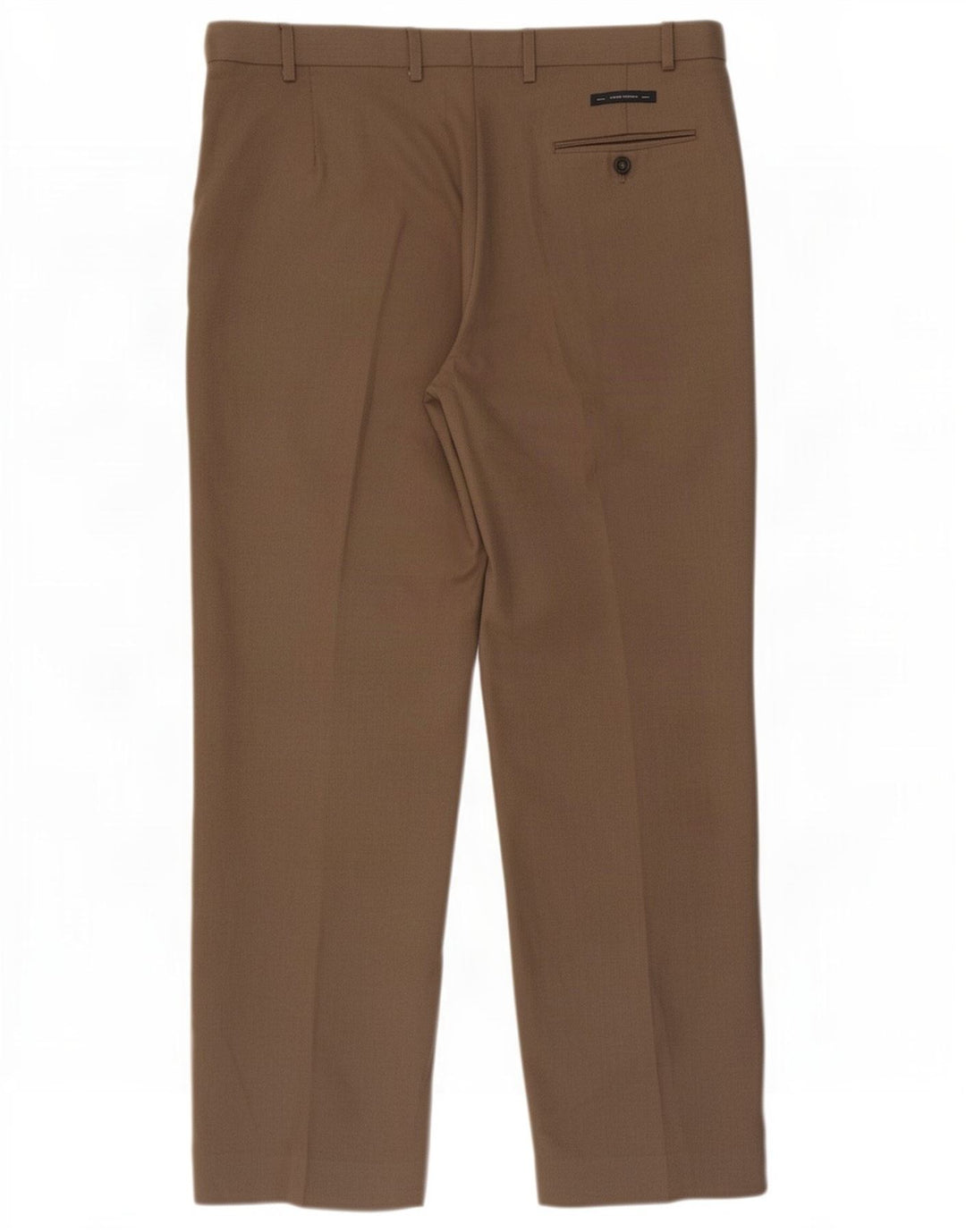 Pantaloni de costum pentru bărbați Marks & Spencer, cu ajustare normală, L40 L31, poliester maro