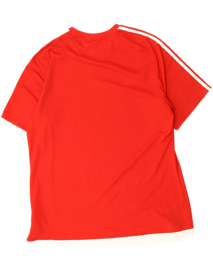 ADIDAS Mens Climalite T-Shirt Top XL Red Polyester