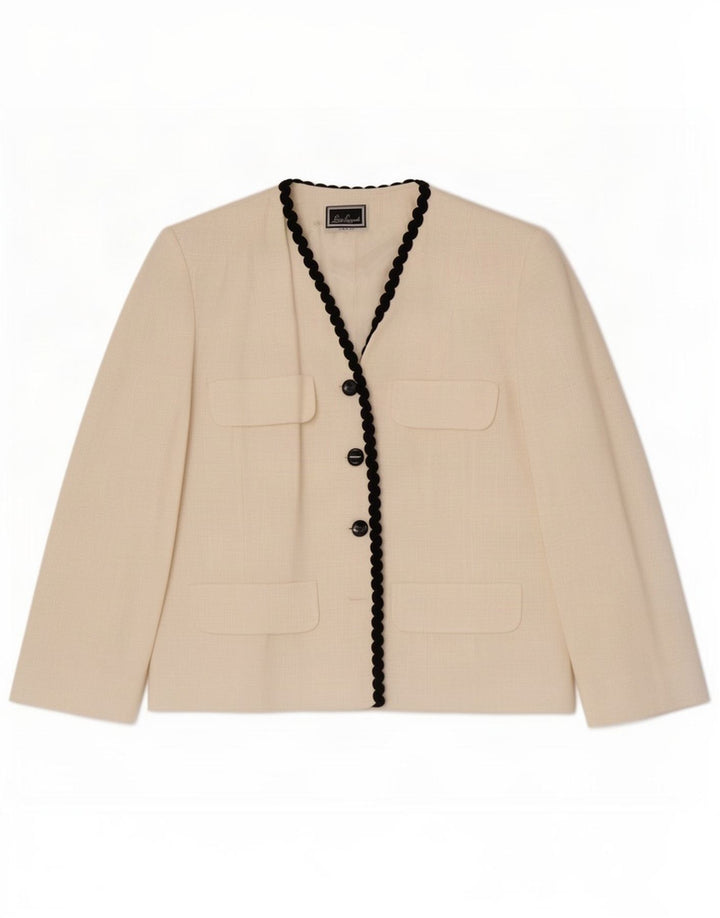 Sacou blazer cu 3 nasturi pentru femei Luisa Spagnoli, IT 46, mare, alb