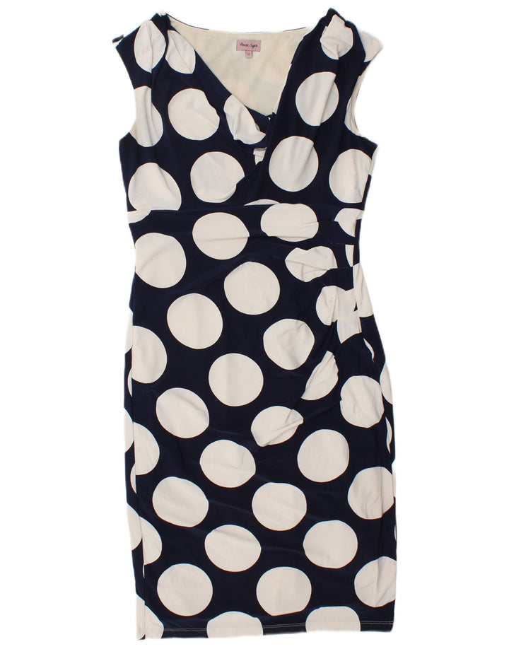 Rochie bodycon pentru femei Phase Eight UK 12 Medium Bleumarin cu buline