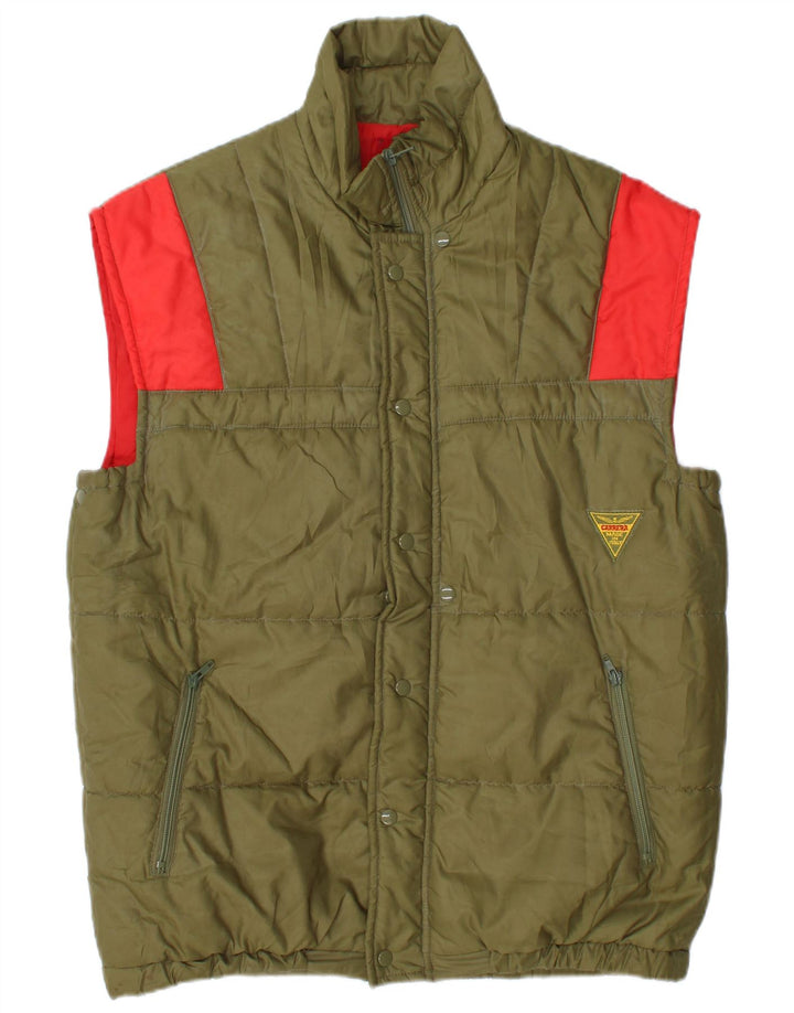 Gilet căptușit pentru bărbați Carrera UK 40 Large Kaki Colorblock Poliester