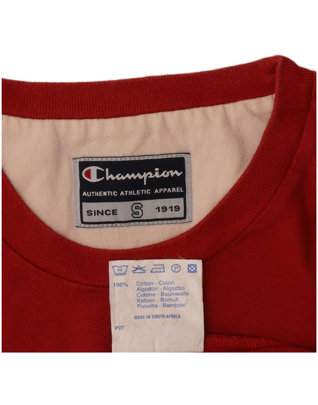 Tricou grafic pentru bărbați Champion Top mic, roșu, bumbac