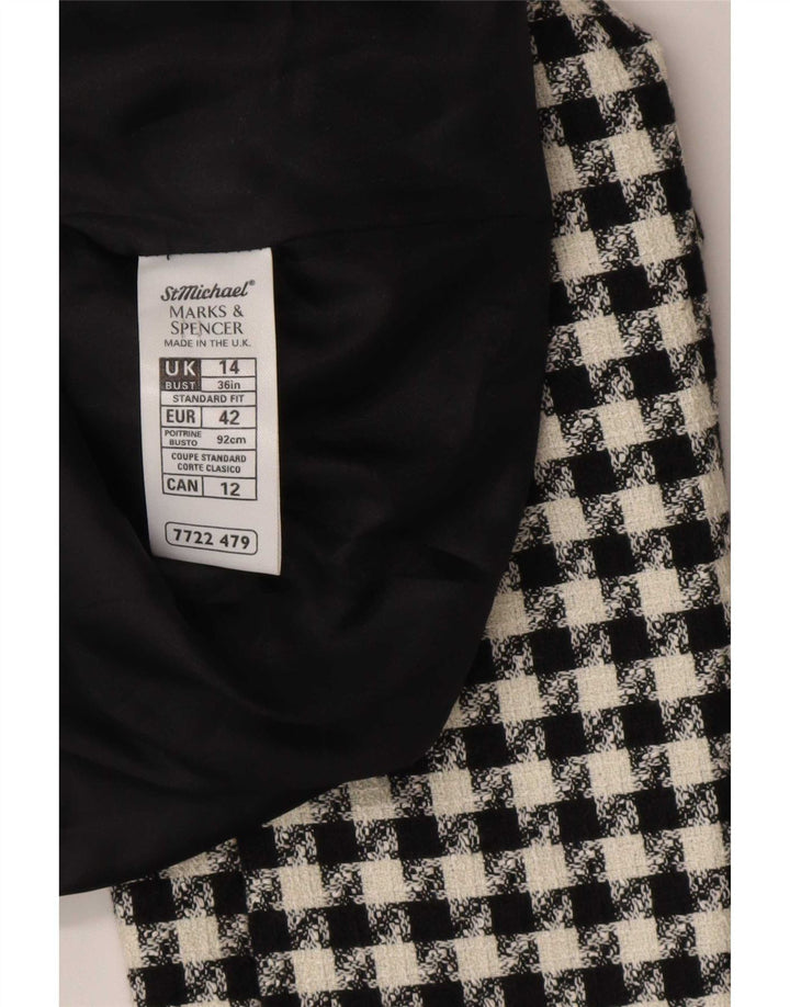 Jachetă pentru femei Marks & Spencer, cu 4 nasturi, UK 14, mare, negru, picior de gală