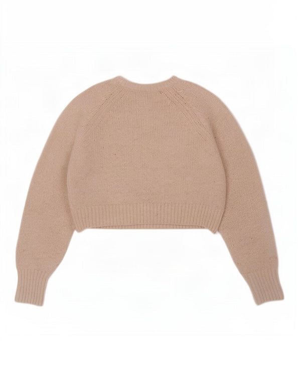 Pulover Hollister Crop Oversized Boat Neck Jumper pentru femei UK 6 XS Off White