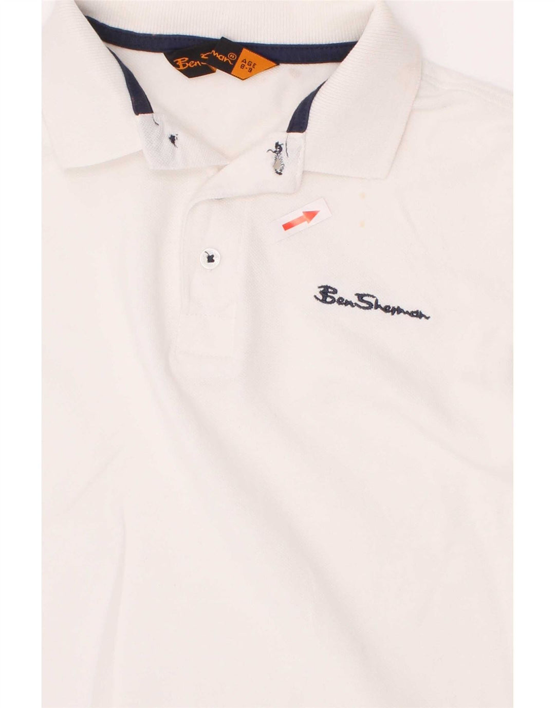 Tricou polo pentru băieți Ben Sherman 8-9 ani, bumbac alb