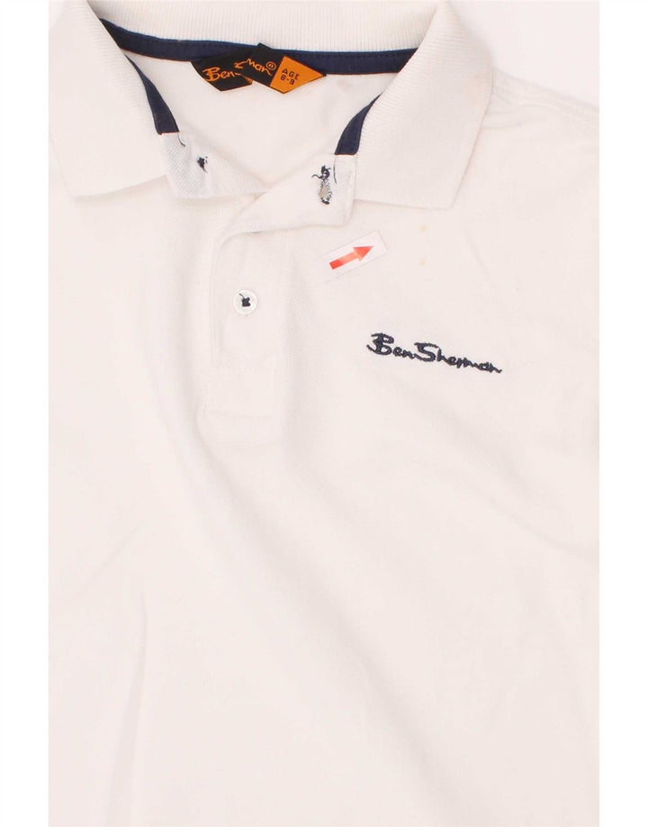 Tricou polo pentru băieți Ben Sherman 8-9 ani, bumbac alb