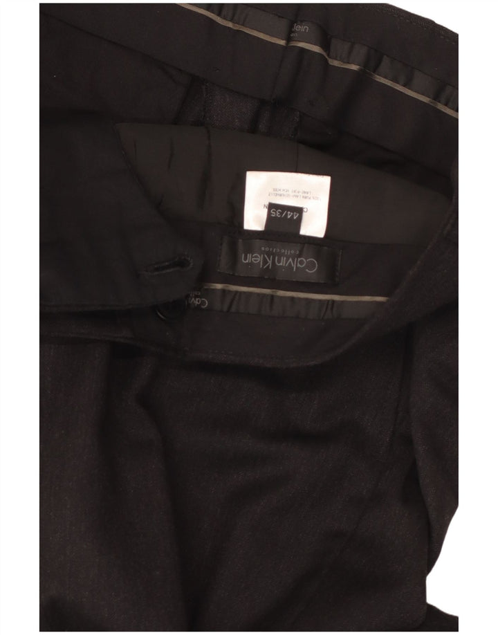 CALVIN KLEIN Pantaloni drepți pentru bărbați IT 44 XS W30 L30 Lână gri