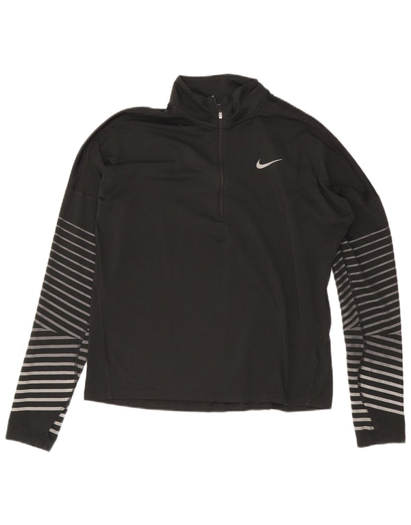 Top de trening Nike Dri Fit Oversized Pullover UK 14 Medium Negru