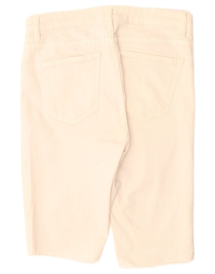 Bermude ZARA pentru damă, pantaloni scurți din denim EU 38 Small W28 Off White