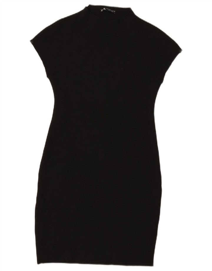 Rochie bodycon pentru femei Zara UK 12 Medium Black Viscose