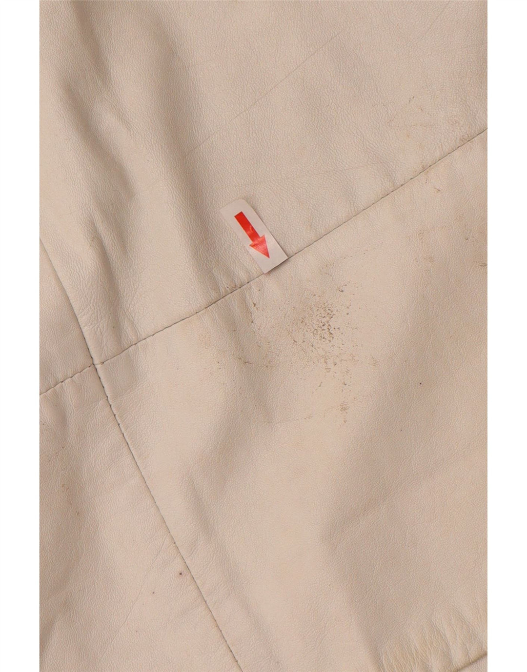 Set de fuste din piele vintage pentru femei din 2 piese UK 12 Medium W26 Off White