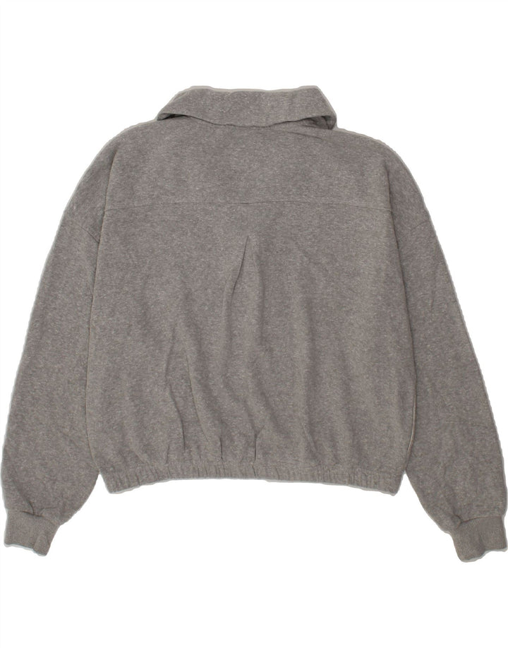 PRANA Womens Oversized Crop Shawl Neck Sweatshirt Jumper UK 14 Medium Grey Vintage Prana and Second-Hand Prana from Messina Hembry 