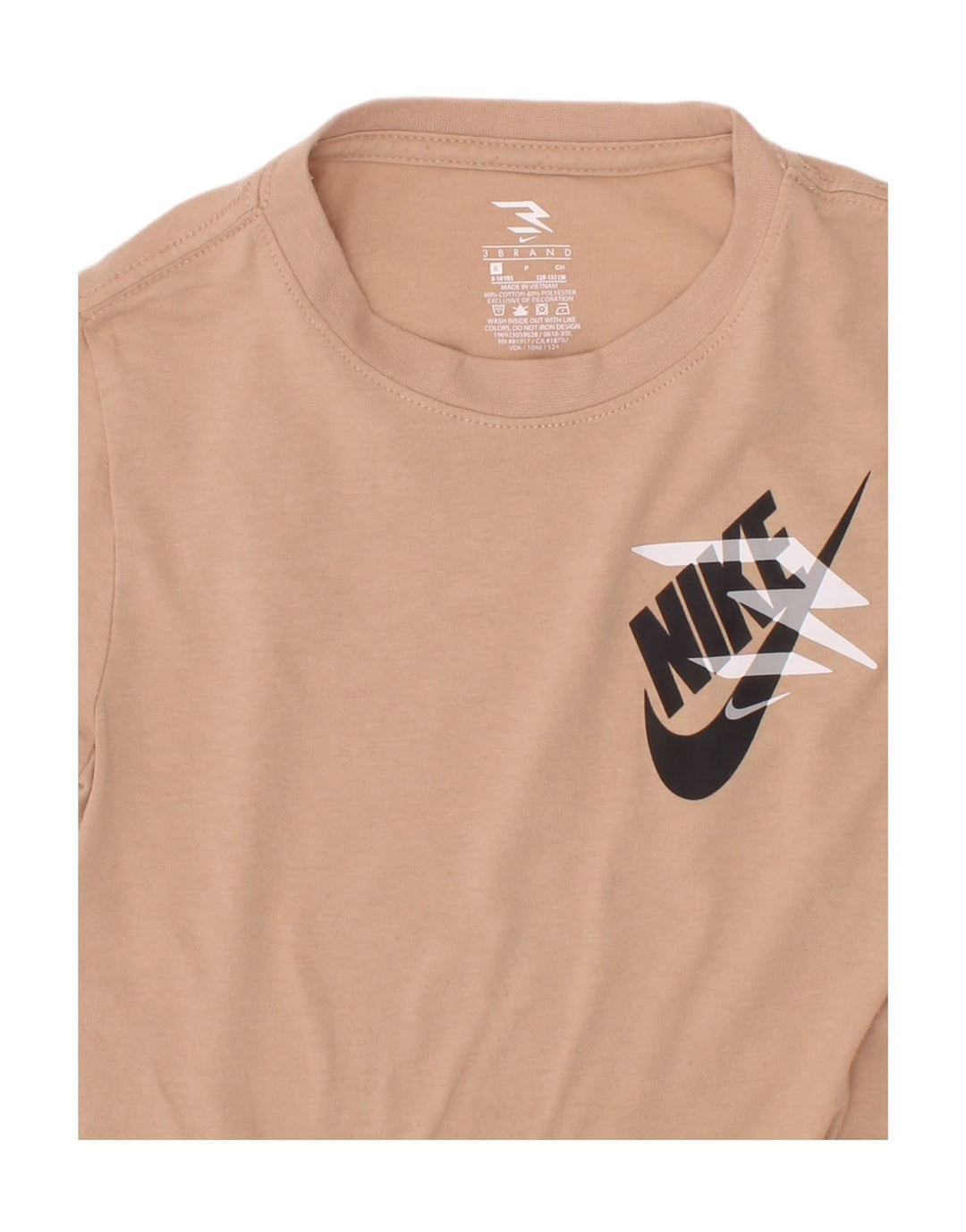 Tricou grafic Nike pentru băieți Top 8-9 ani mic bej