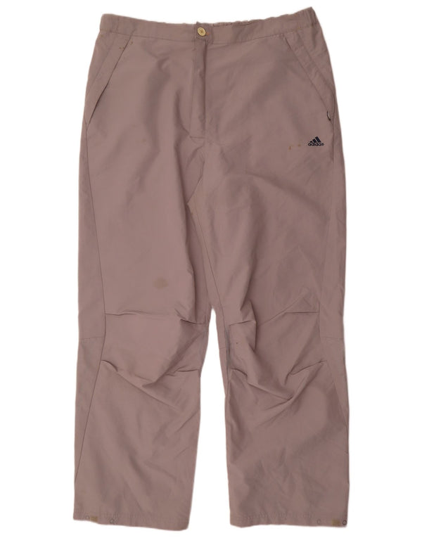 Pantaloni chino drepți Adidas pentru bărbați XL W40 L32 poliester gri