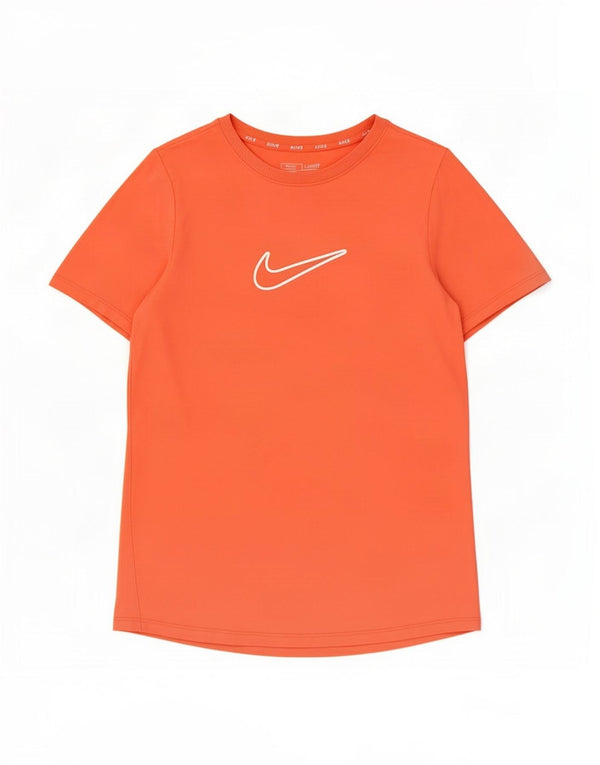 Tricou grafic Nike Dri Fit pentru fete Top 13-14 ani XL Portocaliu Poliester