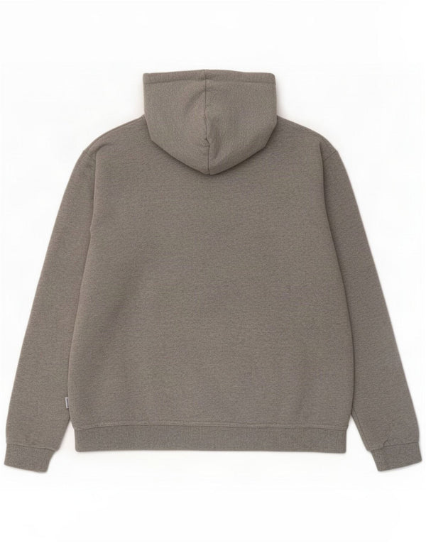 Wrangler Mens Graphic Hoodie Jumper Medium Grey Flecked Cotton