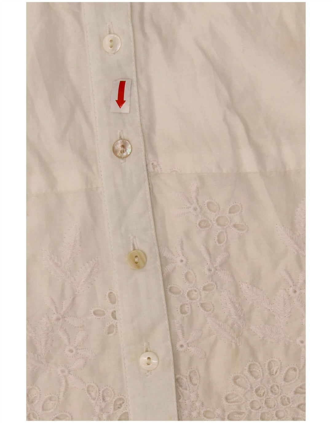 Bluză cămașă cu mânecă scurtă pentru femei WAREHOUSE UK 10 Poliester alb mic