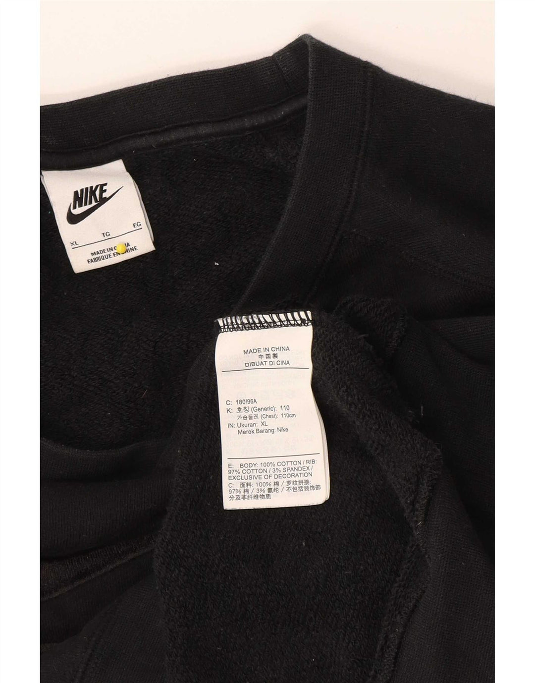 Hanorac grafic pentru bărbați Nike Jumper XL bumbac negru