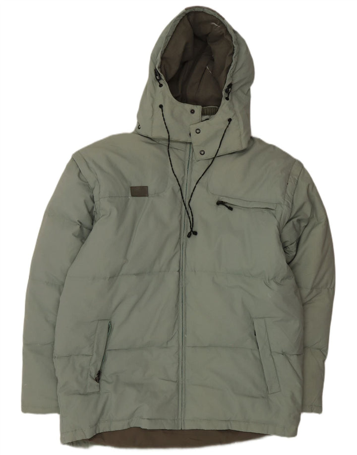 FILA Mens Hooded Padded Jacket UK 44 2XL Green Polyamide
