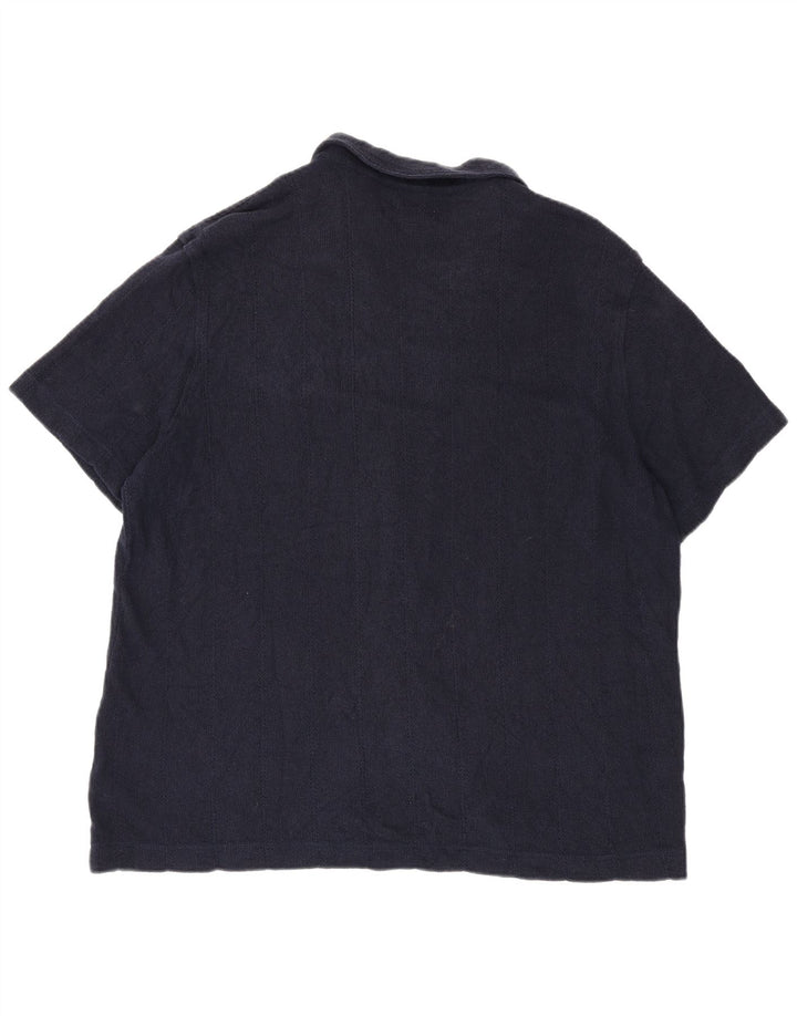 Cămașă cu mânecă scurtă pentru bărbați Marks & Spencer, bumbac bleumarin 2XL
