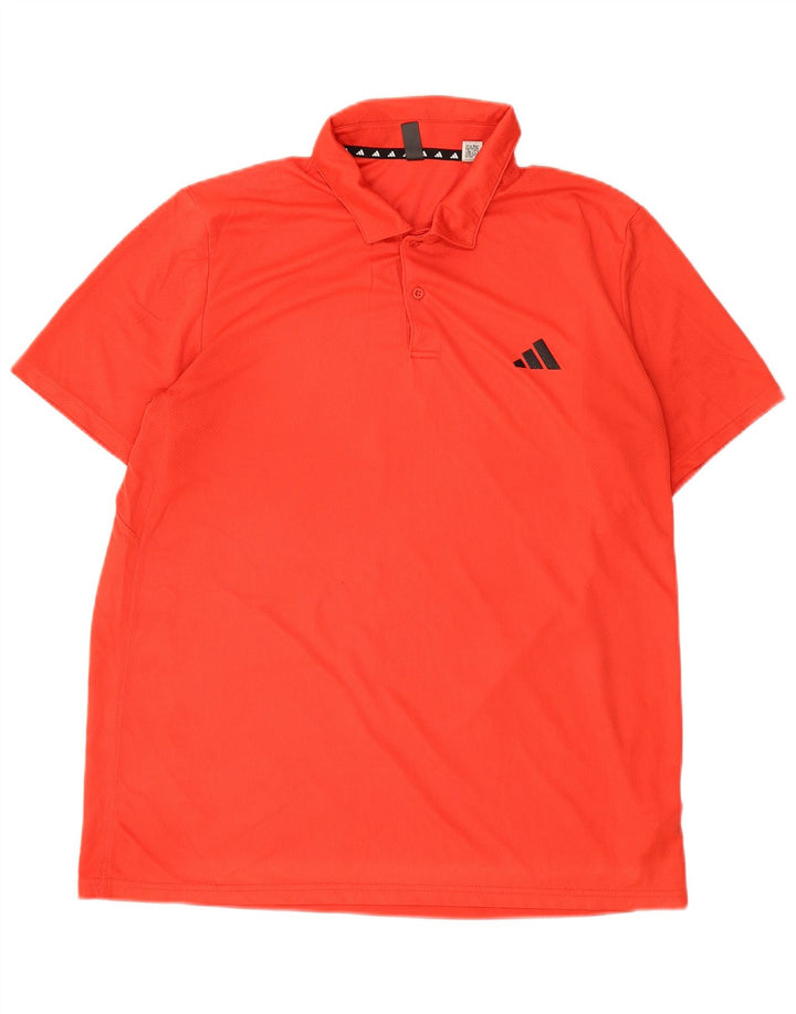 Tricou polo Adidas pentru bărbați, poliester roșu mare