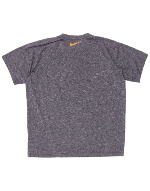 Tricou grafic Nike Dri Fit pentru bărbați Top mediu albastru bleumarin pete