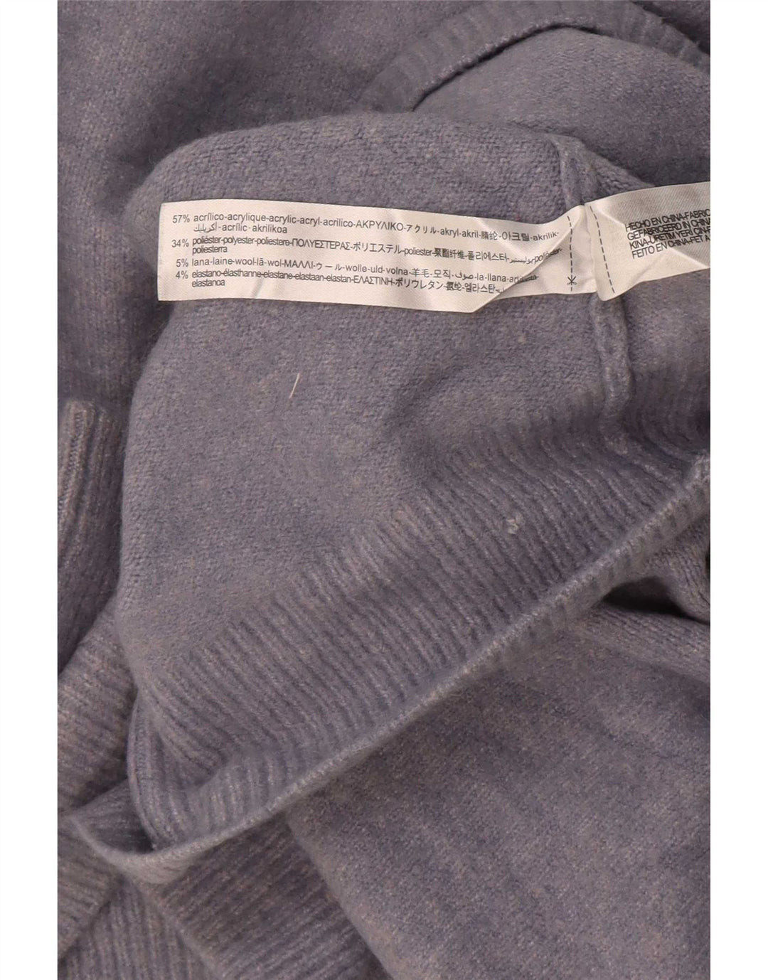Pulover de damă Zara Crop supradimensionat cu gât rulat, UK 14 Medium Blue