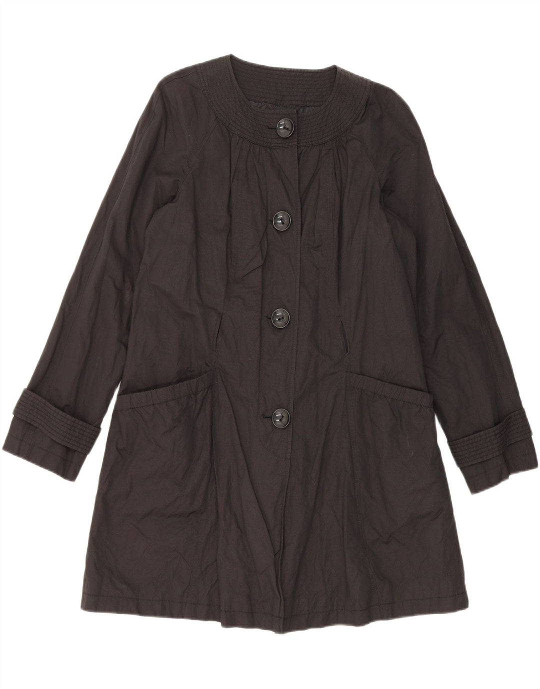 Trench cu autograf pentru femei Marks & Spencer UK 14 bumbac mediu negru