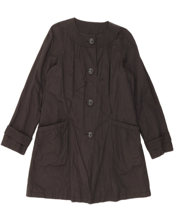 Trench cu autograf pentru femei Marks & Spencer UK 14 bumbac mediu negru