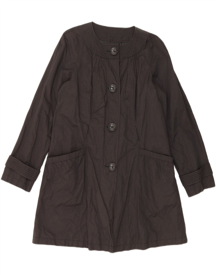 Trench cu autograf pentru femei Marks & Spencer UK 14 bumbac mediu negru