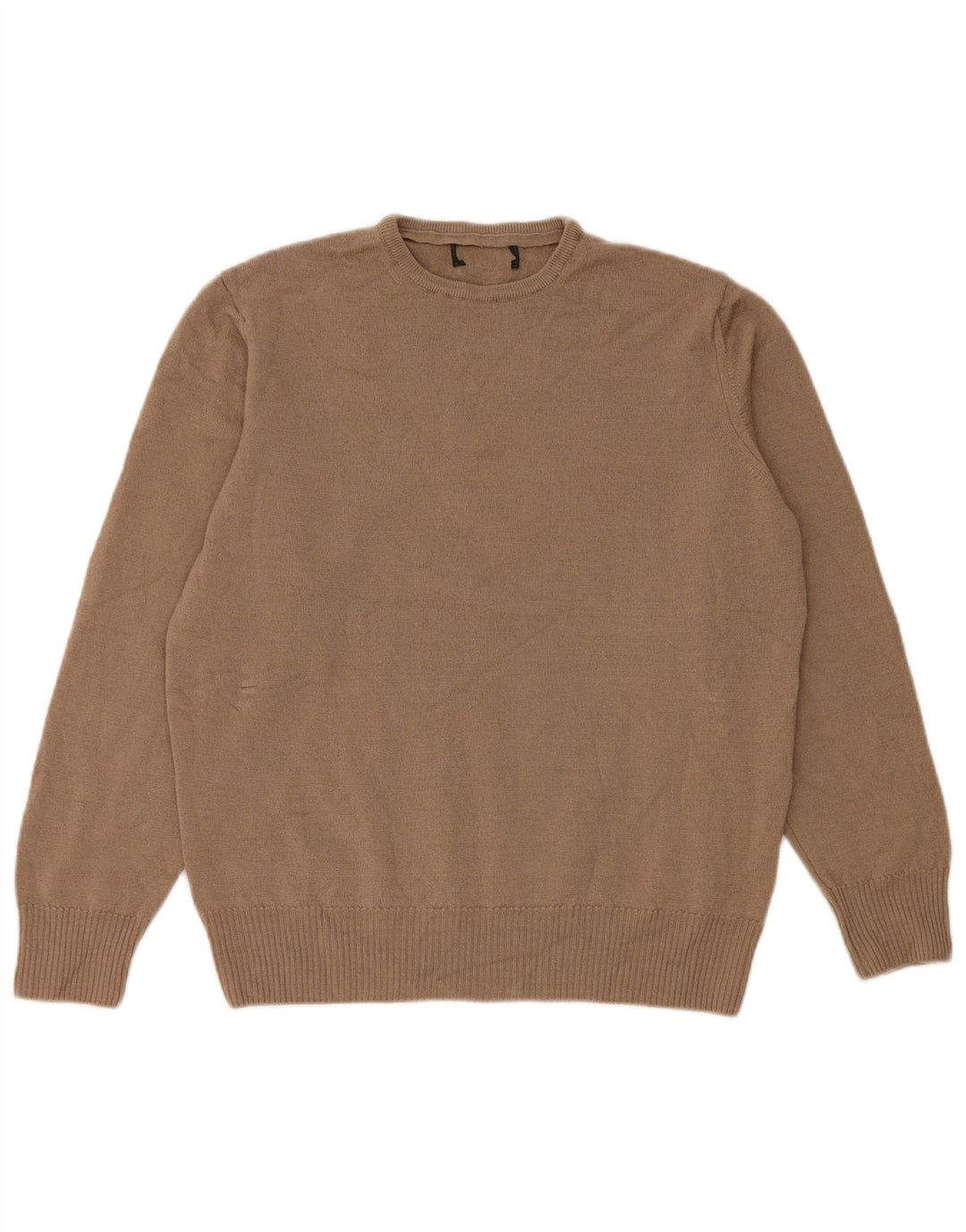 Pulover vintage pentru femei cu decolteu rotund UK 14 Bej mediu