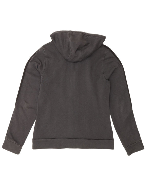 Pulover Adidas pentru femei cu fermoar, UK 14, bumbac gri mediu