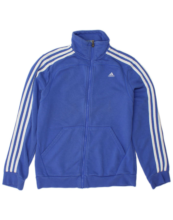 Jachetă de trening Climalite ADIDAS pentru femei UK 12/14, bumbac albastru mediu