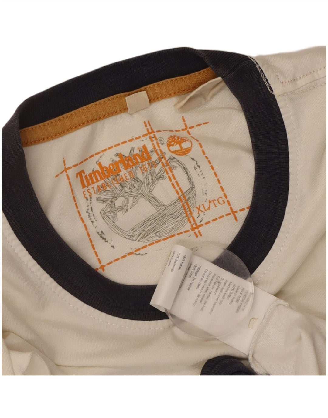 Tricou grafic Timberland pentru bărbați Top XL din bumbac alb