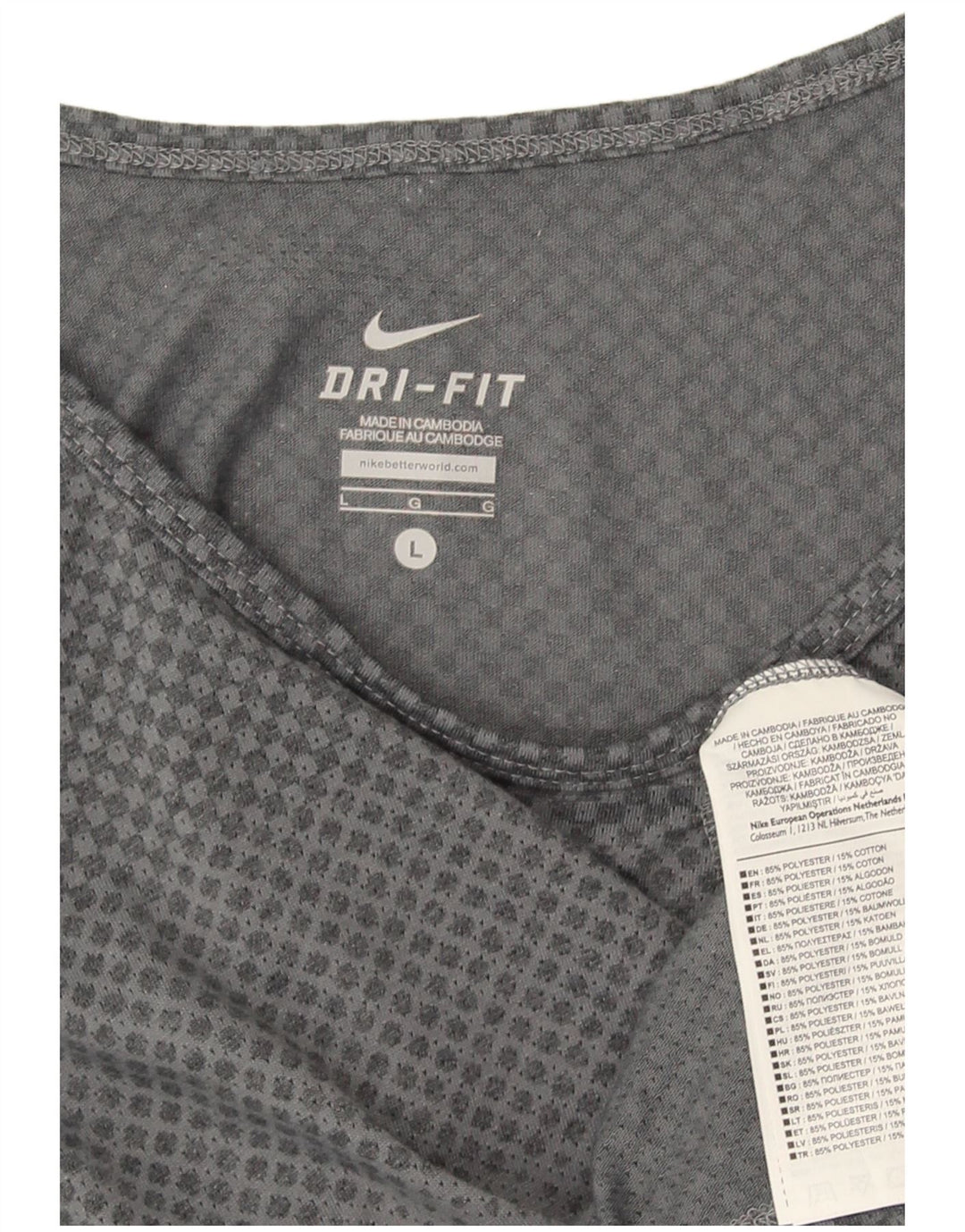 Vesta Nike Dri Fit pentru bărbați, mare, gri poliester cu dungi