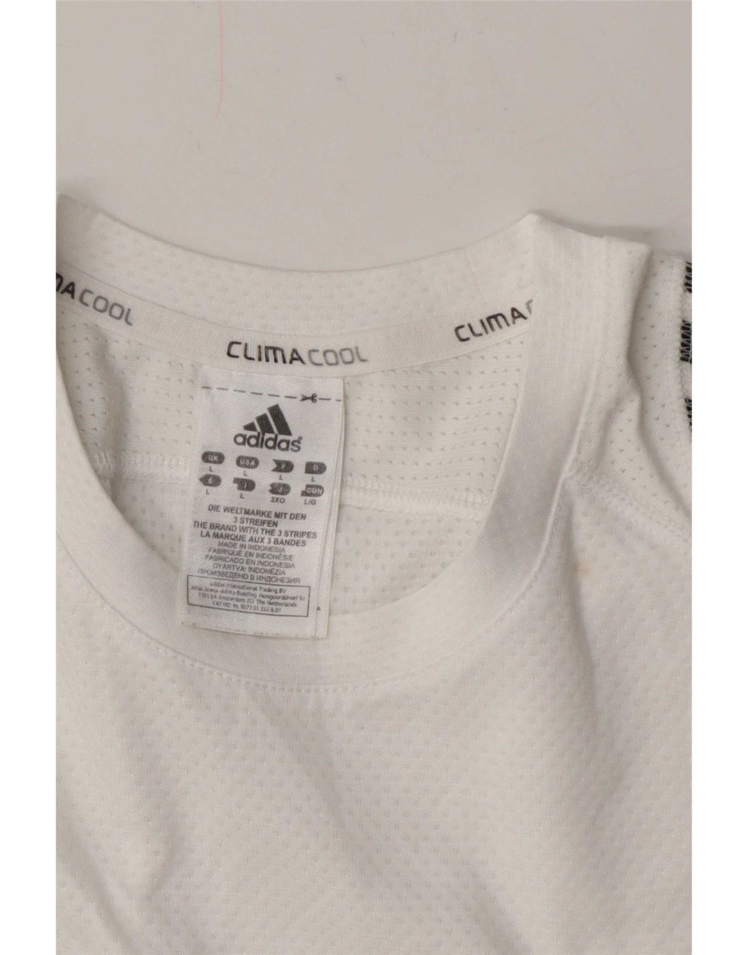 Tricou Adidas Climacool pentru bărbați Top mare din poliester alb