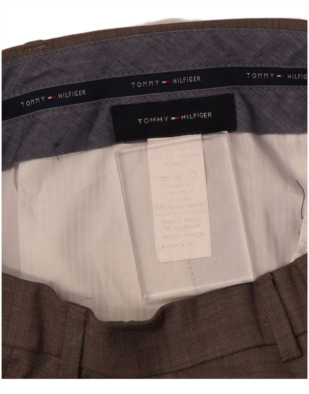 TOMMY HILFIGER Pantaloni drepți pentru bărbați L35 L30 Poliester gri