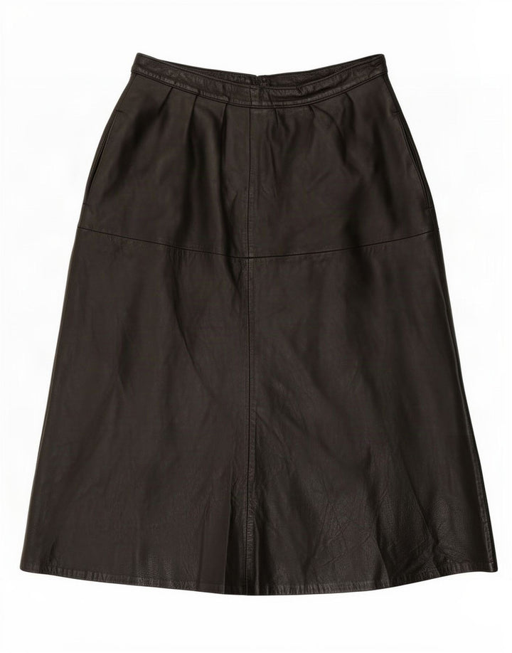 Fusta din piele vintage pentru femei W28 Medium Black
