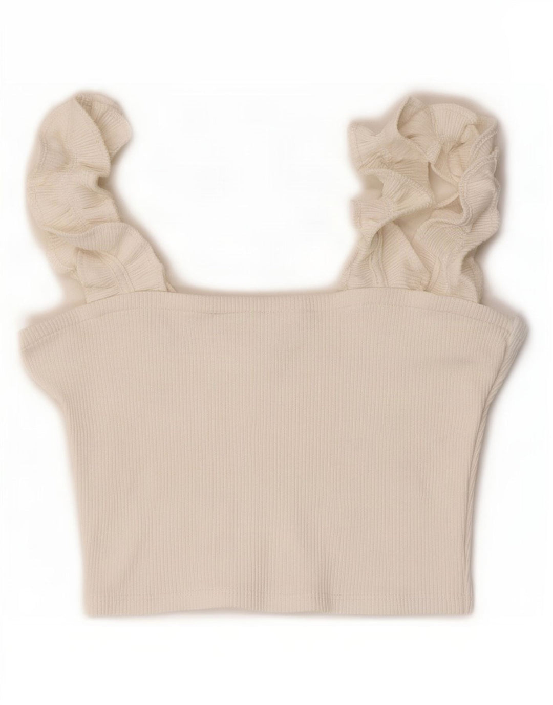 Crop Top pentru femei Zara UK 12 Poliester alb mediu