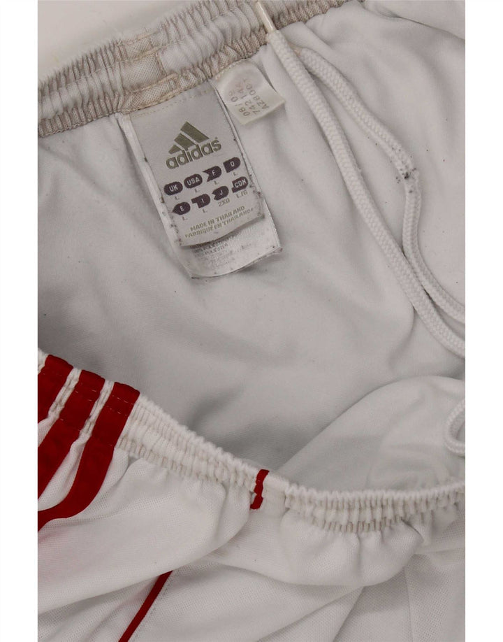 Pantaloni scurți sport pentru bărbați Adidas Climalite, mari, alb, din poliester