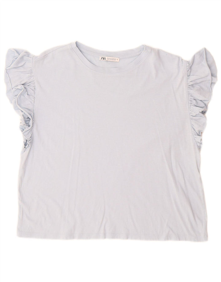 Top tricou pentru femei Zara UK 14 Medium Blue
