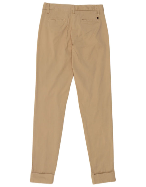 Pantaloni slim pentru femei Tommy Hilfiger US 2 XS W26 L32 bej bumbac