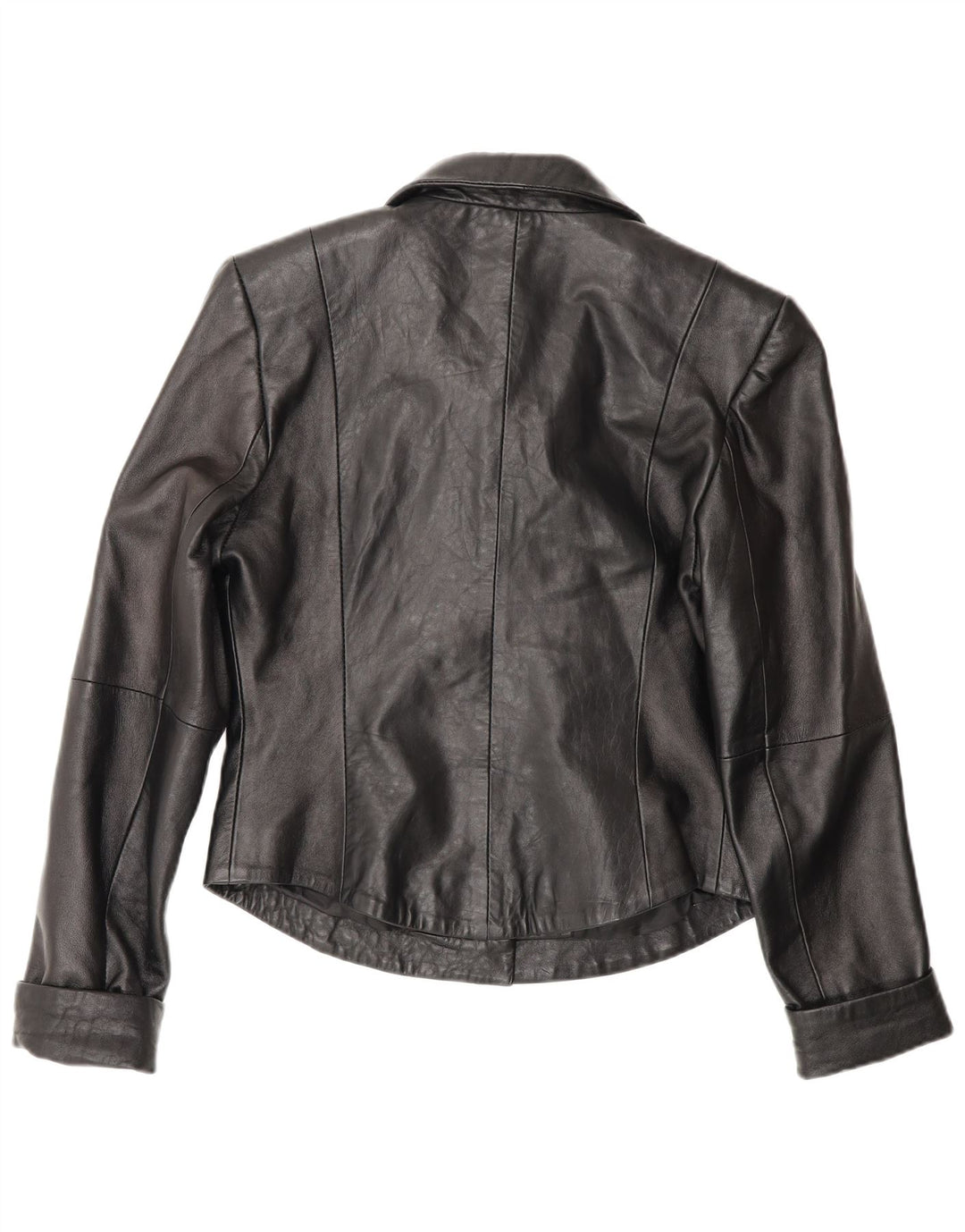 Jachetă Blazer din piele vintage pentru femei EU 40 Piele neagră medie