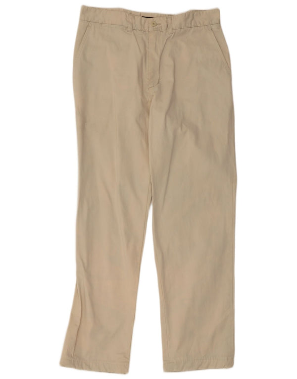 Pantaloni chino drepți pentru bărbați Zara EU 42 Mari L32 L30 Bej