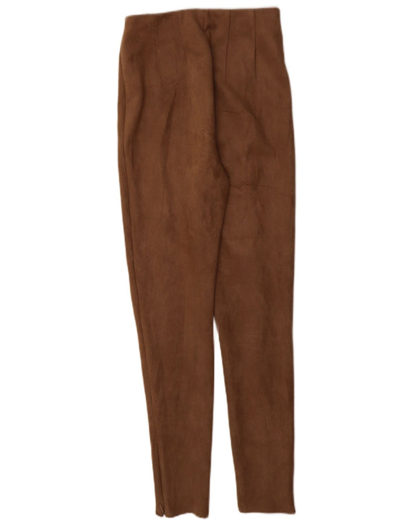 Pantaloni skinny casual pentru femei Zara XS W24 L29 poliester bej