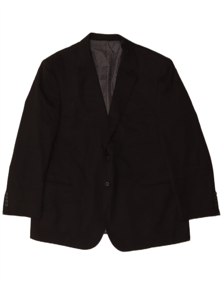 Jachetă pentru bărbați Marks & Spencer cu 2 nasturi, UK 48 2XL, poliester negru